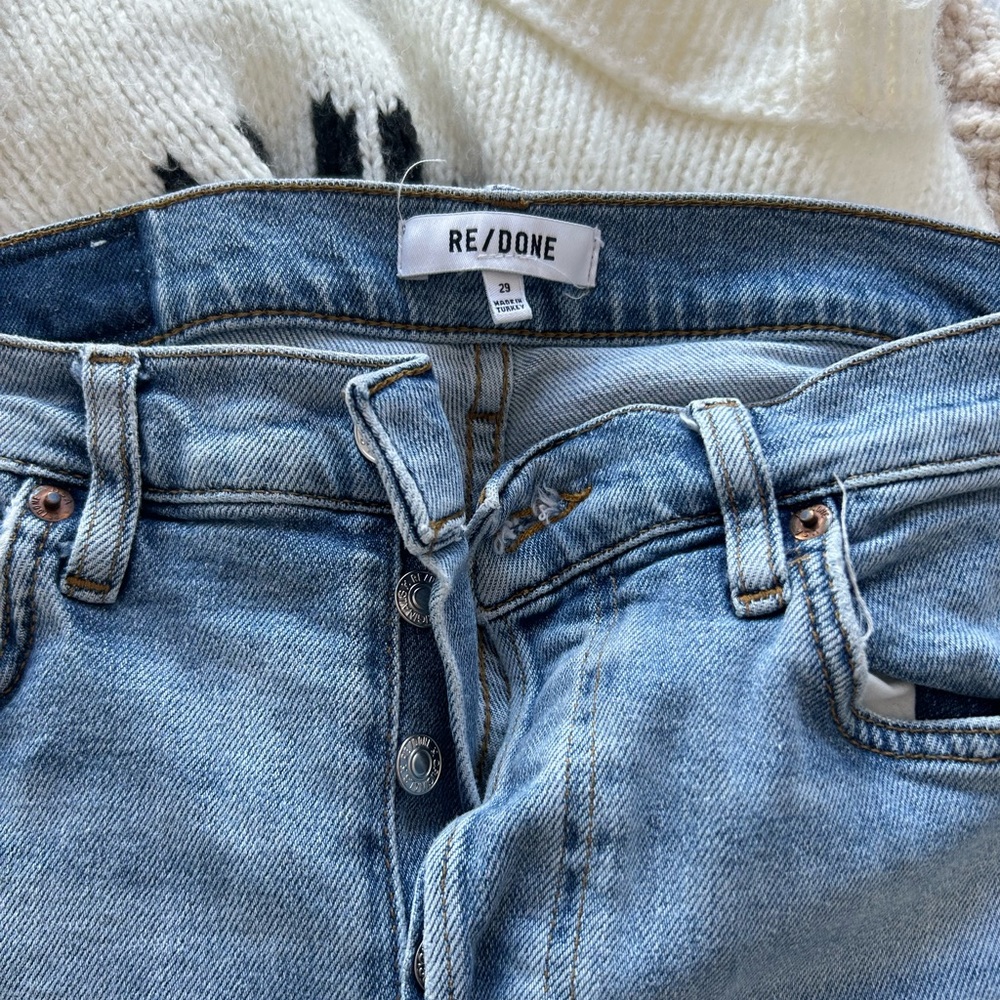 Redone straight leg jeans - high rise